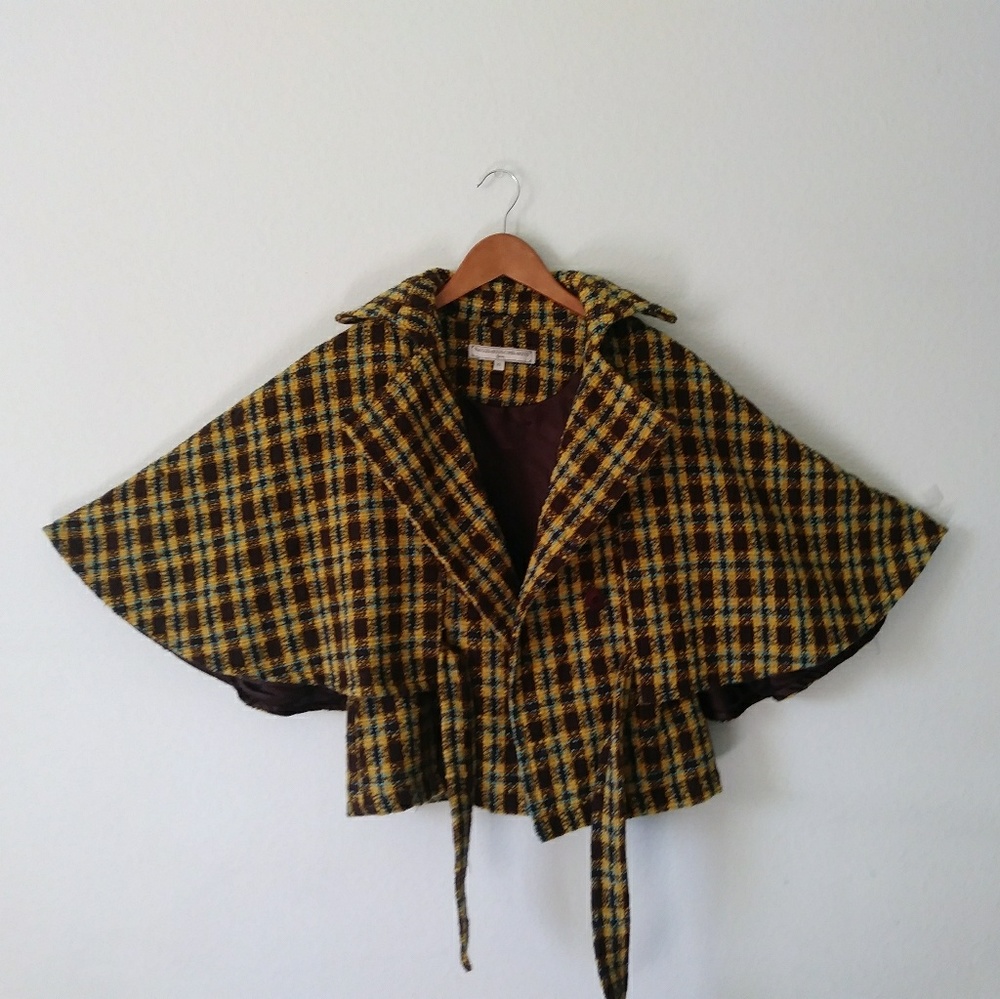 Yellow and Brown Coat w/ Blue Accents